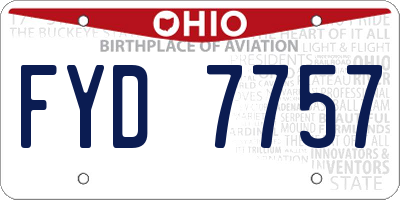 OH license plate FYD7757