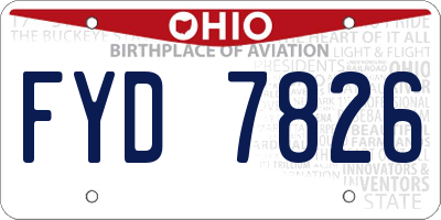 OH license plate FYD7826