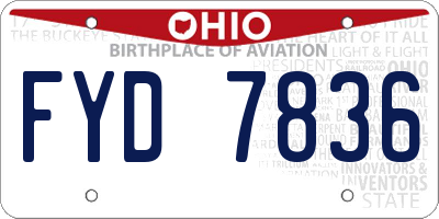 OH license plate FYD7836