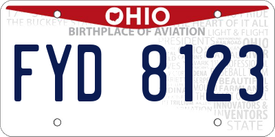 OH license plate FYD8123