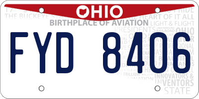 OH license plate FYD8406