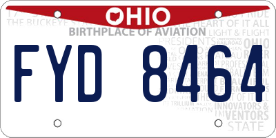 OH license plate FYD8464