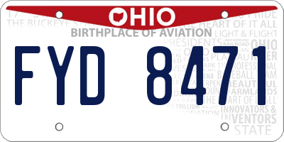 OH license plate FYD8471