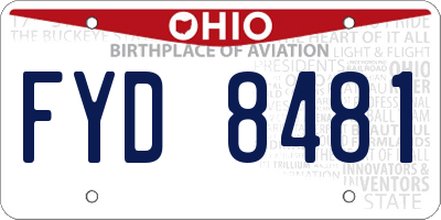 OH license plate FYD8481