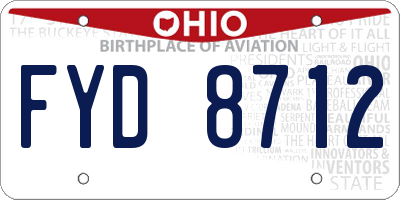 OH license plate FYD8712