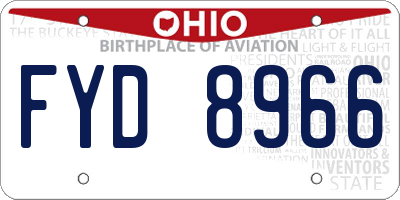 OH license plate FYD8966