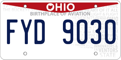 OH license plate FYD9030