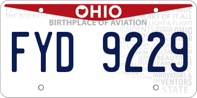 OH license plate FYD9229
