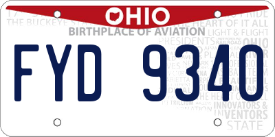 OH license plate FYD9340