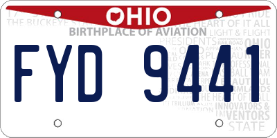 OH license plate FYD9441