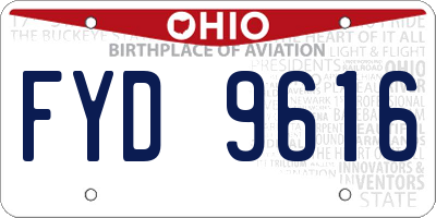 OH license plate FYD9616
