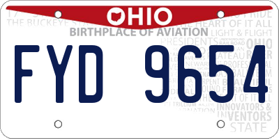 OH license plate FYD9654