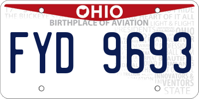 OH license plate FYD9693