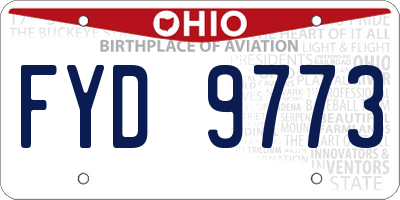 OH license plate FYD9773