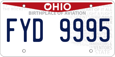 OH license plate FYD9995