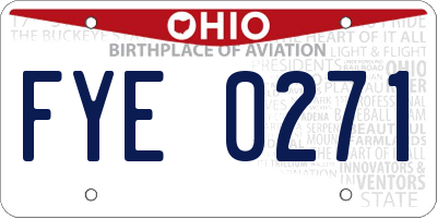 OH license plate FYE0271