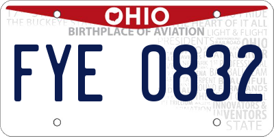 OH license plate FYE0832