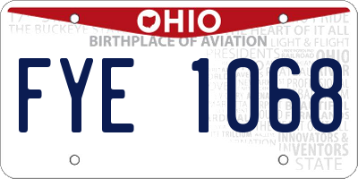 OH license plate FYE1068