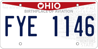 OH license plate FYE1146