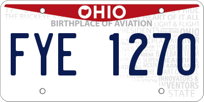 OH license plate FYE1270