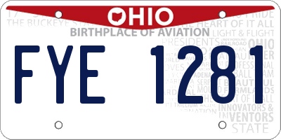 OH license plate FYE1281