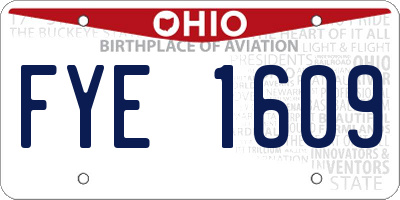 OH license plate FYE1609
