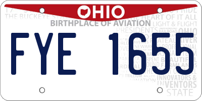 OH license plate FYE1655