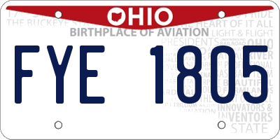 OH license plate FYE1805