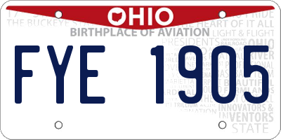 OH license plate FYE1905