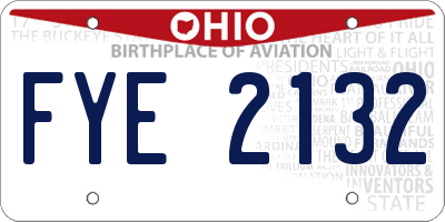 OH license plate FYE2132