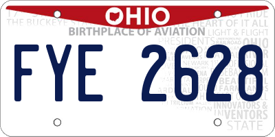 OH license plate FYE2628