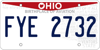 OH license plate FYE2732