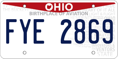 OH license plate FYE2869