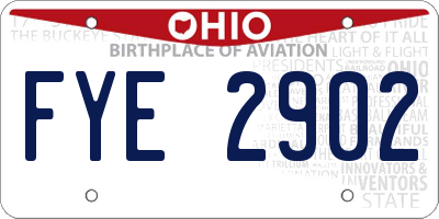 OH license plate FYE2902