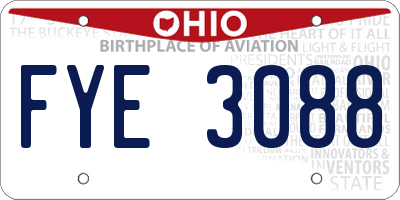 OH license plate FYE3088