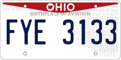 OH license plate FYE3133