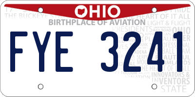OH license plate FYE3241