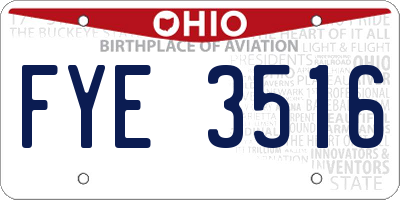 OH license plate FYE3516