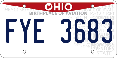 OH license plate FYE3683