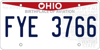 OH license plate FYE3766