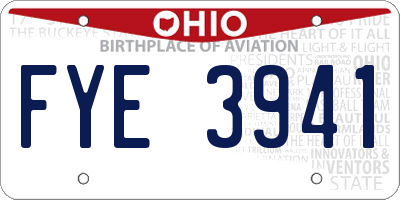 OH license plate FYE3941