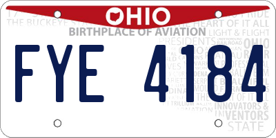 OH license plate FYE4184