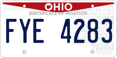 OH license plate FYE4283
