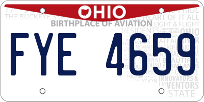 OH license plate FYE4659