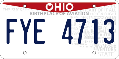 OH license plate FYE4713