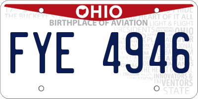 OH license plate FYE4946