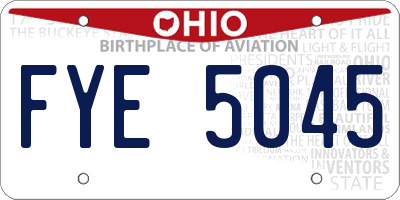 OH license plate FYE5045