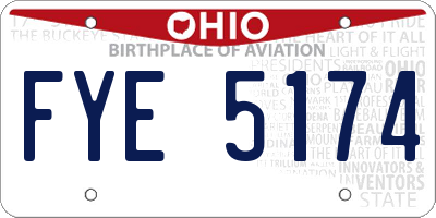OH license plate FYE5174