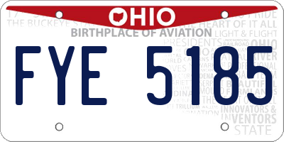 OH license plate FYE5185