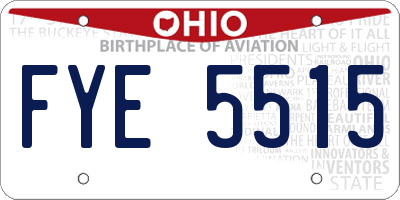 OH license plate FYE5515
